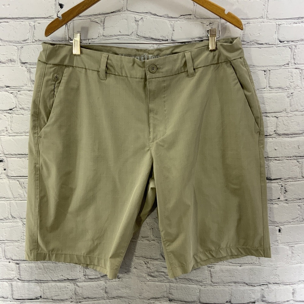 Hang Ten Shorts Mens‎ Sz 38 Khaki Beige FLAW